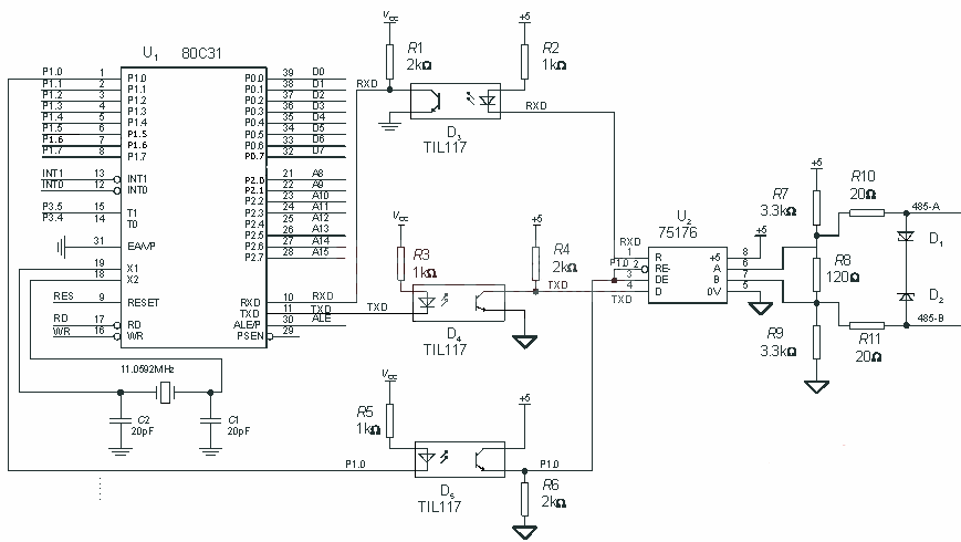 SN75176通讯芯片的应用